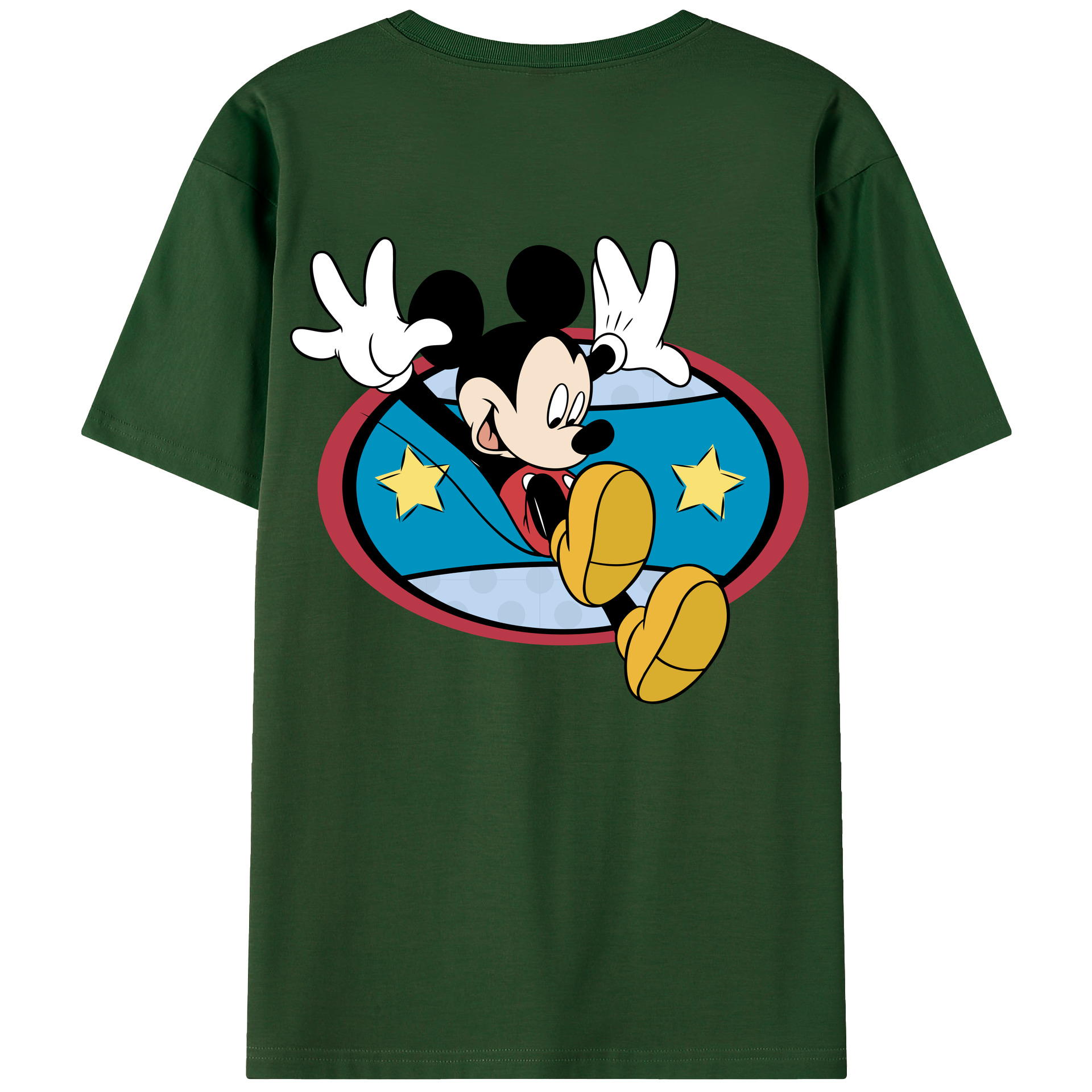 （画像用） ミッキーマウス Mickey Mouse 綿100％半袖Tシャツ（背面プリント）
